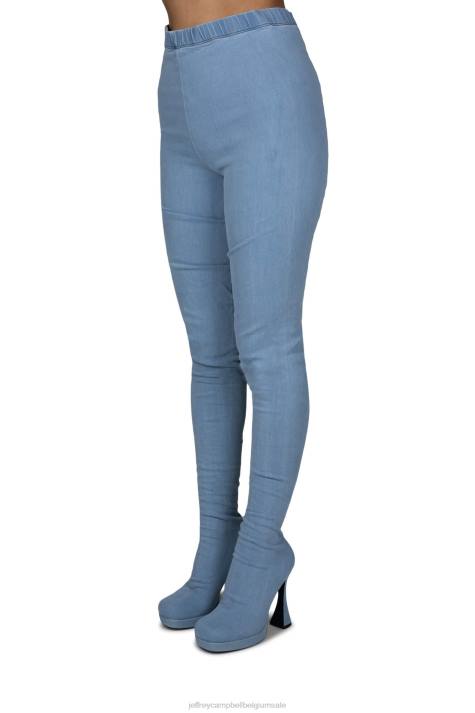 vrouwen Jeffrey Campbell pantalons blauw spijkerstof V2LZ717 laarzen van knie tot dij