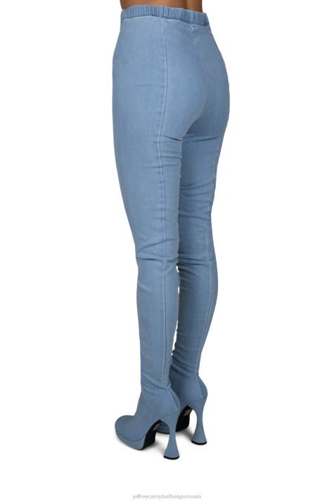 vrouwen Jeffrey Campbell pantalons blauw spijkerstof V2LZ717 laarzen van knie tot dij