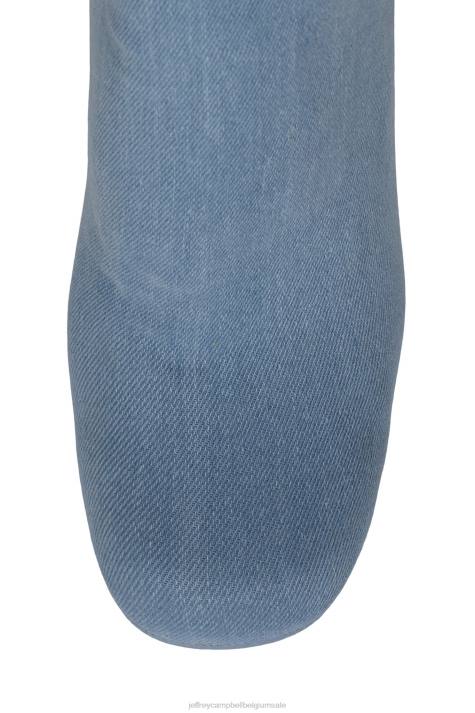 vrouwen Jeffrey Campbell pantalons blauw spijkerstof V2LZ717 laarzen van knie tot dij