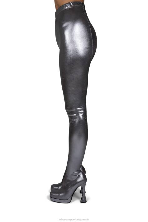 vrouwen Jeffrey Campbell pantalons zilver V2LZ786 laarzen van knie tot dij