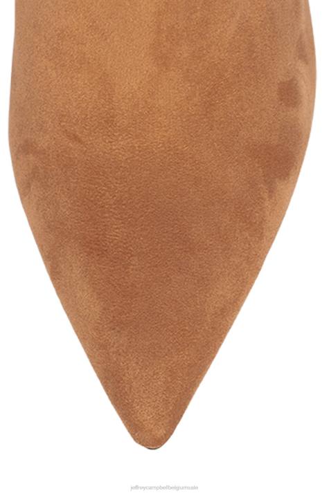 vrouwen Jeffrey Campbell pijler-hoi blozen stretch suède V2LZ869 laarzen van knie tot dij