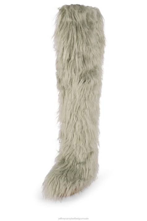 vrouwen Jeffrey Campbell pluizig-oké munt V2LZ837 laarzen van knie tot dij