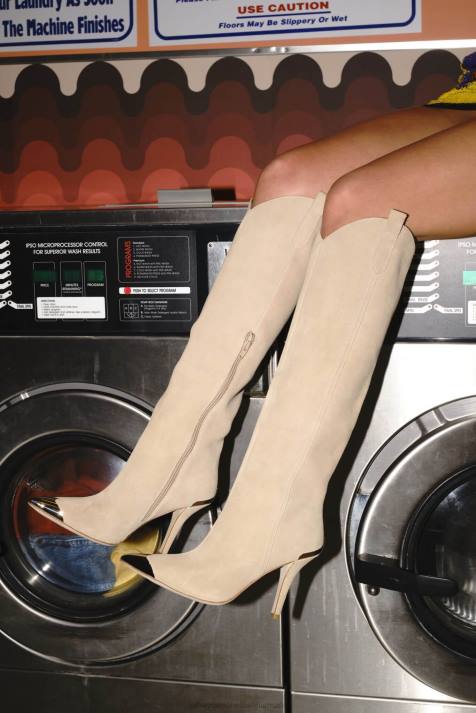 vrouwen Jeffrey Campbell potverdorie zwart suède zilver V2LZ840 laarzen van knie tot dij