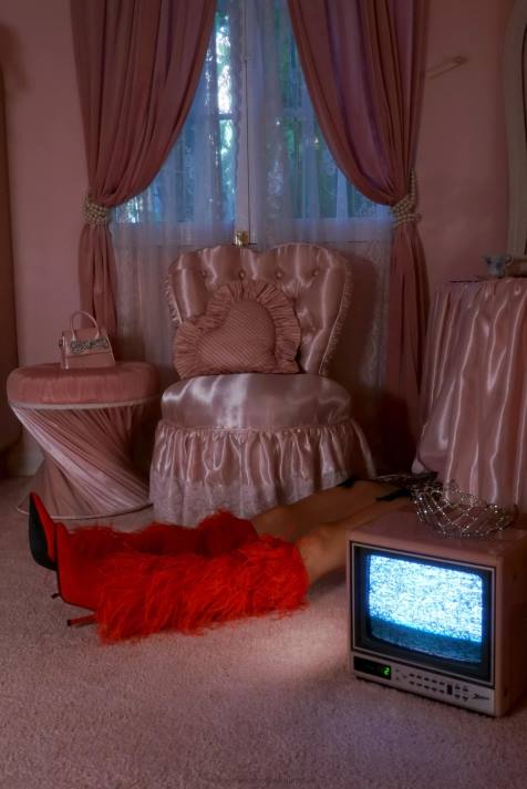 vrouwen Jeffrey Campbell shake-ya rood V2LZ793 laarzen van knie tot dij