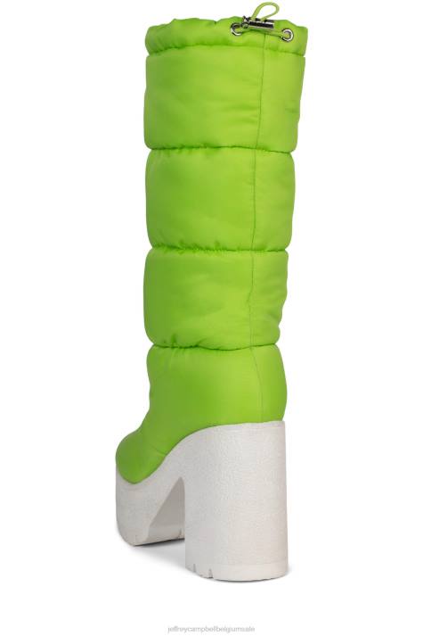 vrouwen Jeffrey Campbell sneeuw-twijfel groen Wit V2LZ861 laarzen van knie tot dij