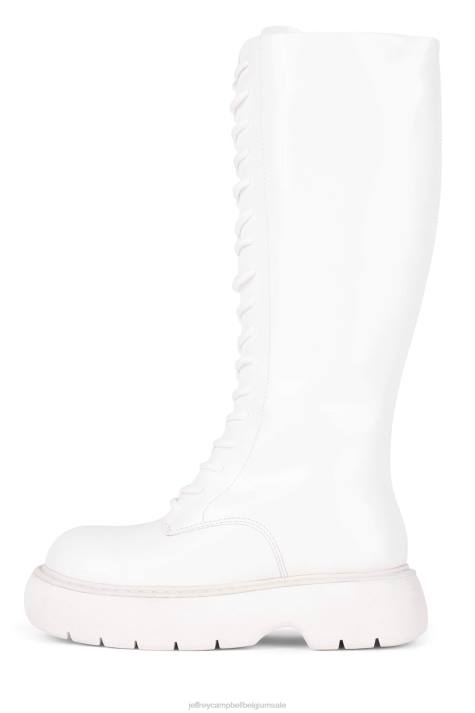 vrouwen Jeffrey Campbell spionage-lu witte doos wit V2LZ728 laarzen van knie tot dij