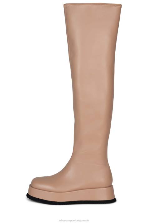 vrouwen Jeffrey Campbell synthetiseren beige V2LZ750 laarzen van knie tot dij