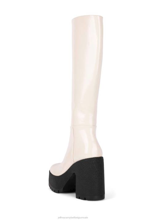 vrouwen Jeffrey Campbell vernieuwen patent op ijscrinkle V2LZ800 laarzen van knie tot dij