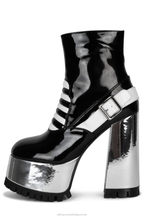 vrouwen Jeffrey Campbell galactië zwart lak multi V2LZ1232 platform boot