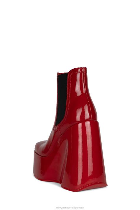 vrouwen Jeffrey Campbell gehyped rood patent V2LZ1235 platform boot