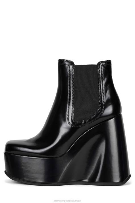 vrouwen Jeffrey Campbell gehyped zwarte doos V2LZ1234 platform boot