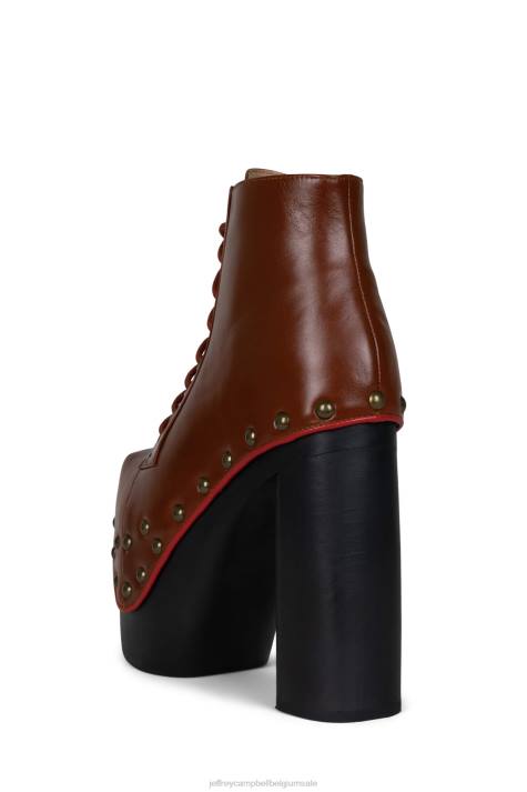 vrouwen Jeffrey Campbell gigantlita bruin oranje V2LZ1231 platform boot