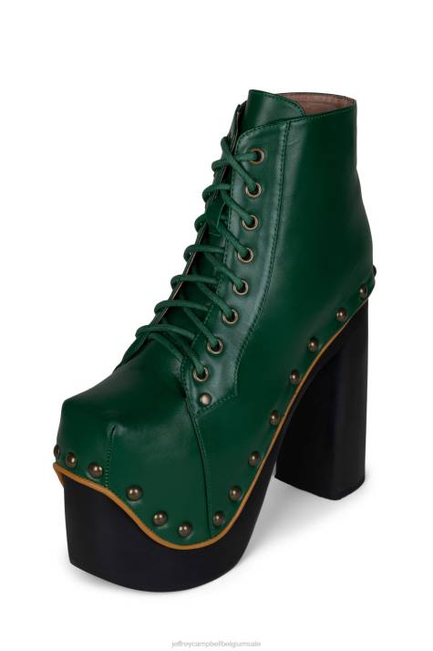 vrouwen Jeffrey Campbell gigantlita groen Geel V2LZ1230 platform boot