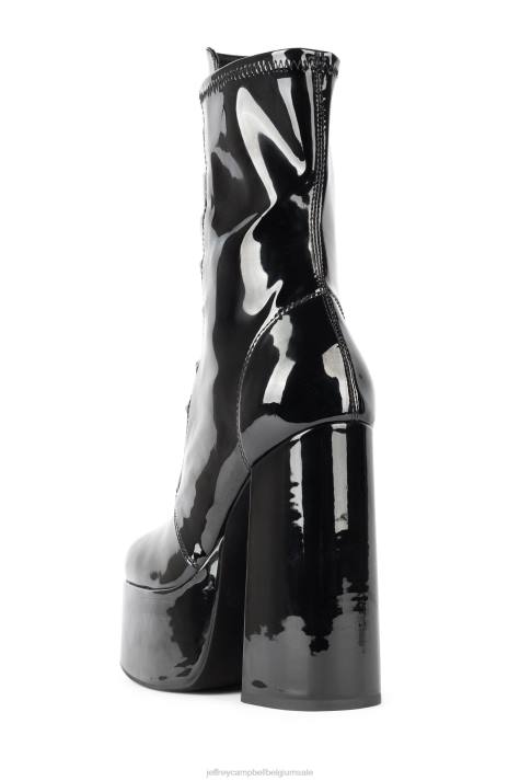 vrouwen Jeffrey Campbell lucious zwart patent V2LZ1240 platform boot