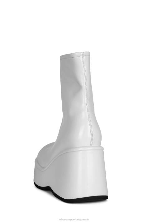 vrouwen Jeffrey Campbell millennium witte doos V2LZ258 platform boot