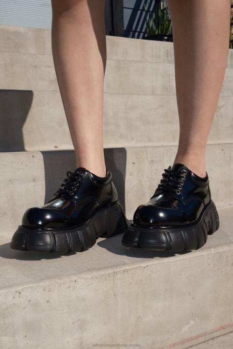 vrouwen Jeffrey Campbell schuit zwarte doos V2LZ1225 platform boot