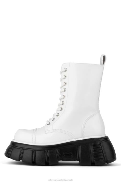 vrouwen Jeffrey Campbell stampen witte doos V2LZ1227 platform boot