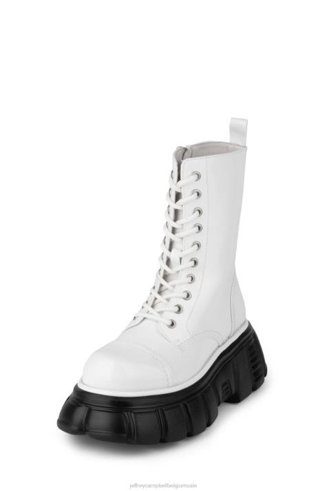 vrouwen Jeffrey Campbell stampen witte doos V2LZ1227 platform boot