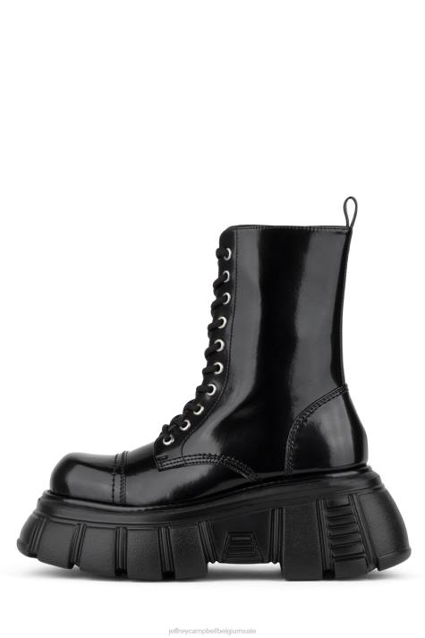 vrouwen Jeffrey Campbell stampen zwarte doos V2LZ1228 platform boot