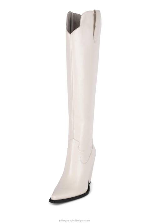 vrouwen Jeffrey Campbell amiga ivoor V2LZ915 westerse laarzen