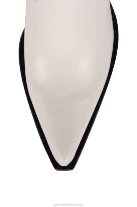 vrouwen Jeffrey Campbell amiga ivoor V2LZ915 westerse laarzen