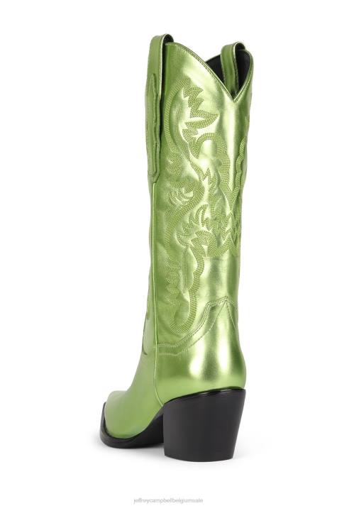 vrouwen Jeffrey Campbell dolk groen metaalachtig V2LZ907 westerse laarzen