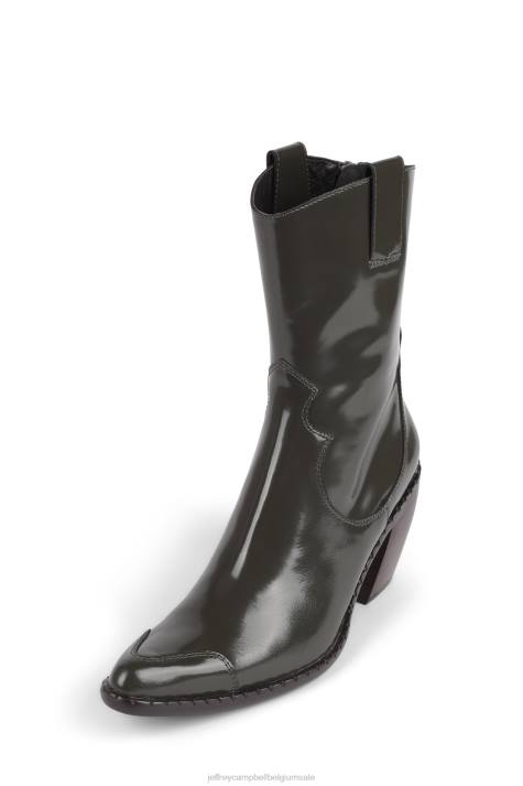 vrouwen Jeffrey Campbell xoro kaki doos V2LZ918 westerse laarzen