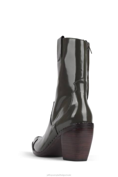 vrouwen Jeffrey Campbell xoro kaki doos V2LZ918 westerse laarzen