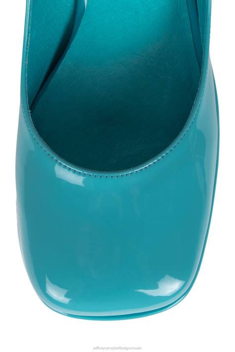 vrouwen Jeffrey Campbell Yazmin aquamarijn patent V2LZ1275 platform pomp