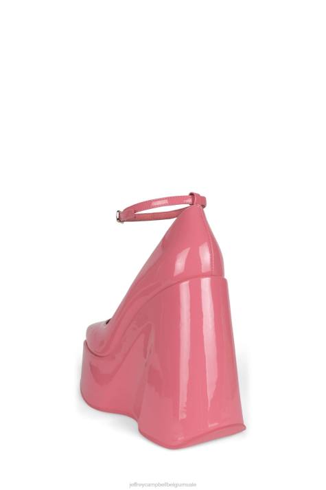 vrouwen Jeffrey Campbell Yazmin roze patent V2LZ1276 platform pomp