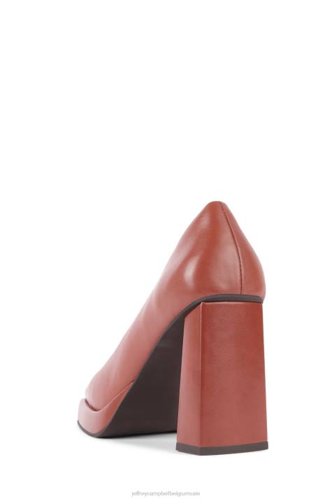 vrouwen Jeffrey Campbell afgestompt Roest V2LZ1285 platform pomp