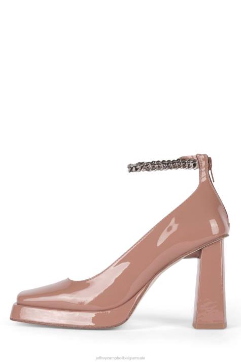 vrouwen Jeffrey Campbell afgestompt-ch stoffig blush-patent V2LZ1284 platform pomp