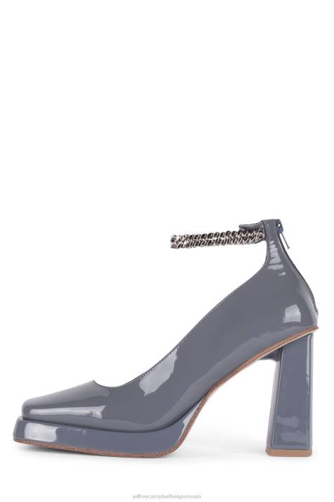 vrouwen Jeffrey Campbell afgestompt-ch stoffig marine patent V2LZ1283 platform pomp