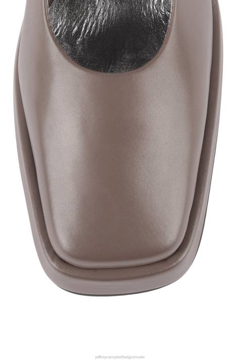 vrouwen Jeffrey Campbell afgestompt donker taupe V2LZ1286 platform pomp