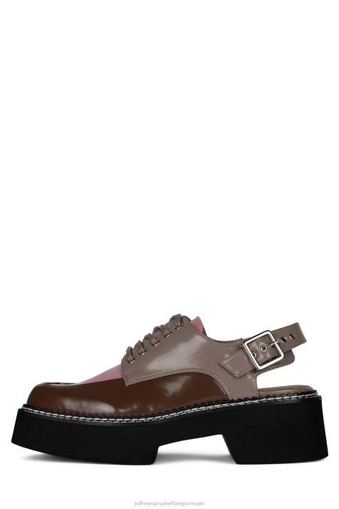 vrouwen Jeffrey Campbell boeken bruine doos roze multi V2LZ1245 platform pomp