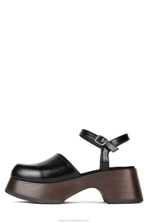 vrouwen Jeffrey Campbell buiten dienst zwart bruin V2LZ123 platform pomp