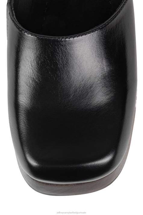 vrouwen Jeffrey Campbell buiten dienst zwart bruin V2LZ123 platform pomp