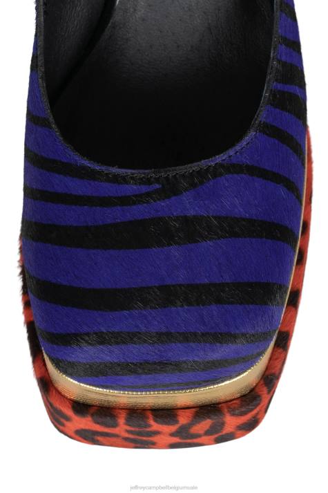vrouwen Jeffrey Campbell chillen-f dierenprint combi V2LZ1280 platform pomp