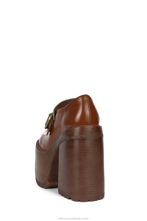 vrouwen Jeffrey Campbell compenseren bruin ivoor V2LZ63 platform pomp