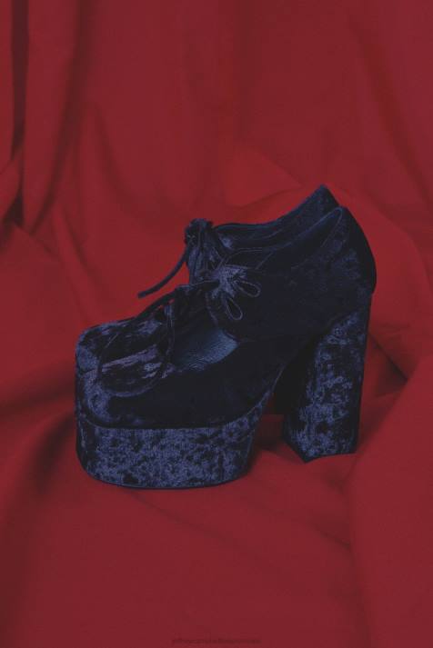 vrouwen Jeffrey Campbell jara zwart geplet fluweel V2LZ1297 platform pomp