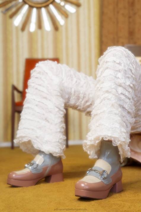 vrouwen Jeffrey Campbell prepster grijsbruin taupe V2LZ1256 platform pomp