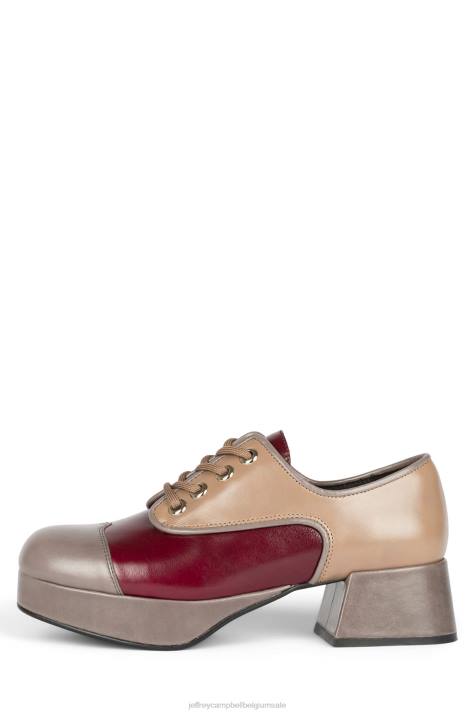 vrouwen Jeffrey Campbell school grijs mauve beige V2LZ1258 platform pomp