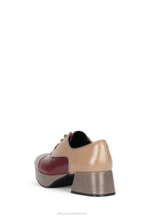 vrouwen Jeffrey Campbell school grijs mauve beige V2LZ1258 platform pomp