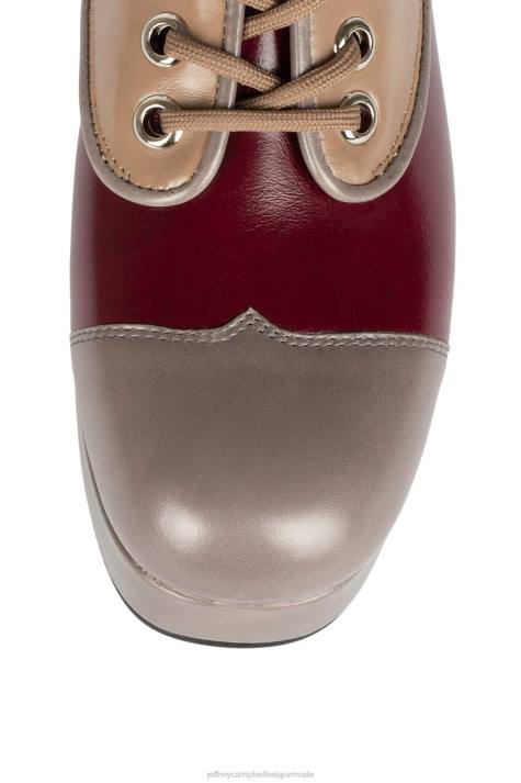 vrouwen Jeffrey Campbell school grijs mauve beige V2LZ1258 platform pomp