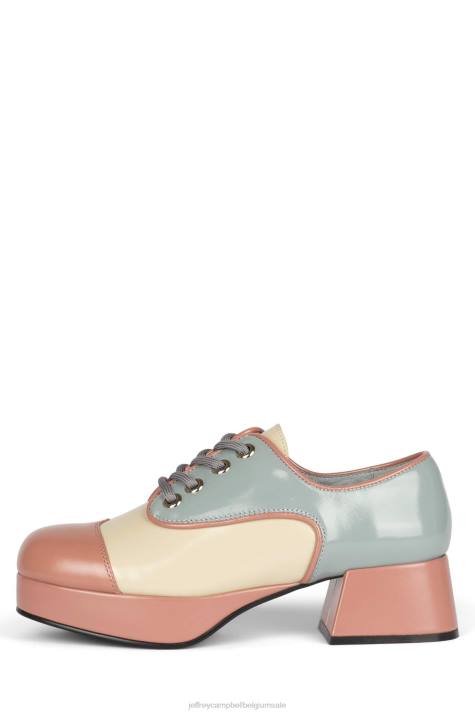 vrouwen Jeffrey Campbell school mauve creme blauw V2LZ1259 platform pomp