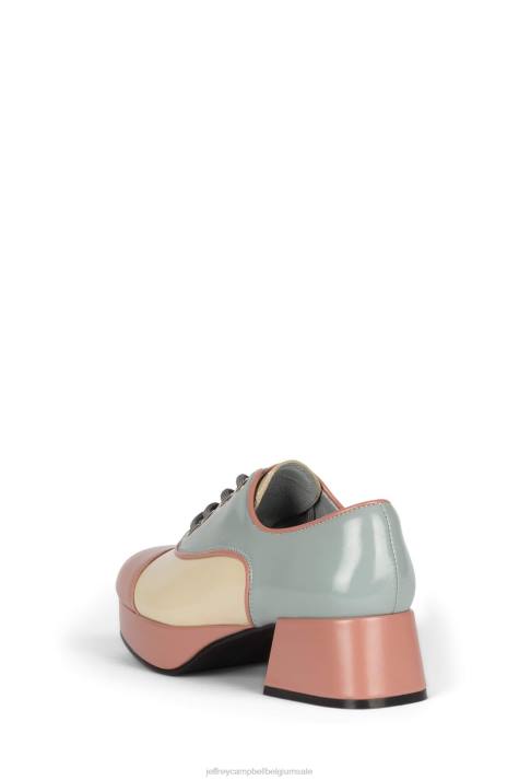 vrouwen Jeffrey Campbell school mauve creme blauw V2LZ1259 platform pomp