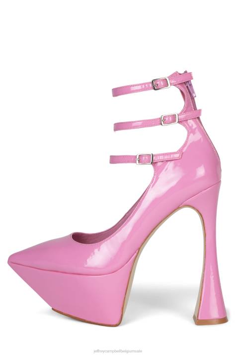 vrouwen Jeffrey Campbell spionage fuchsia patent V2LZ1310 platform pomp