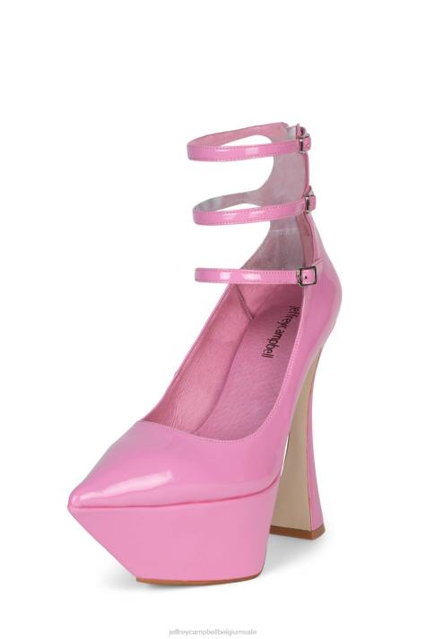 vrouwen Jeffrey Campbell spionage fuchsia patent V2LZ1310 platform pomp