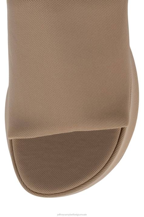 vrouwen Jeffrey Campbell 6tien-2 beige gaas V2LZ41 platform sandaal