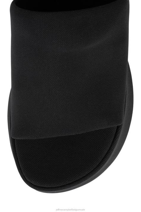 vrouwen Jeffrey Campbell 6tien-2 zwart gaas V2LZ39 platform sandaal